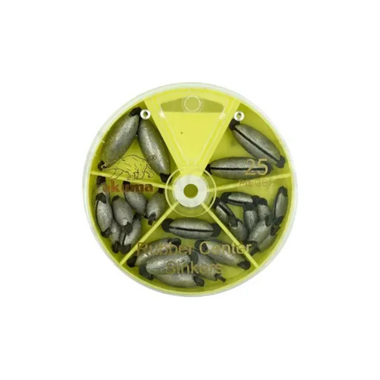 Display de plomos Okuma S-140 Ranuradas con gomas 25 unidades 2