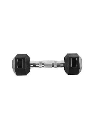 Mancuerna hexagonal goma cromada 3kg