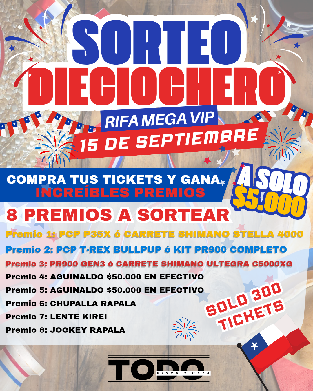 Ticket Sorteo Dieciochero