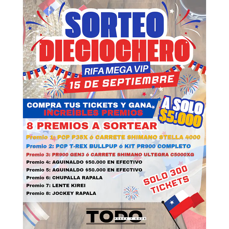 Ticket Sorteo Dieciochero 1