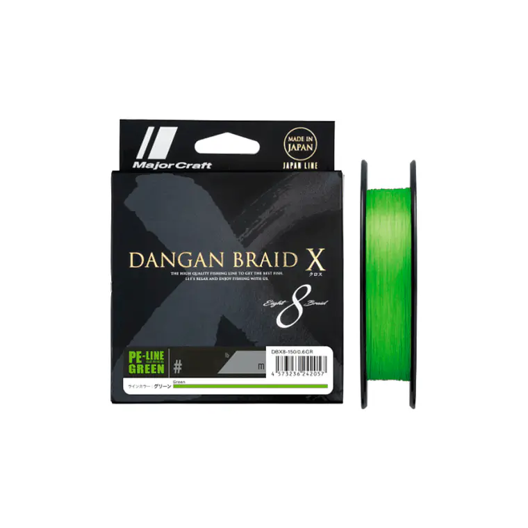 Multifilamento Major Craft Dangan Braid X 150m Verde 1
