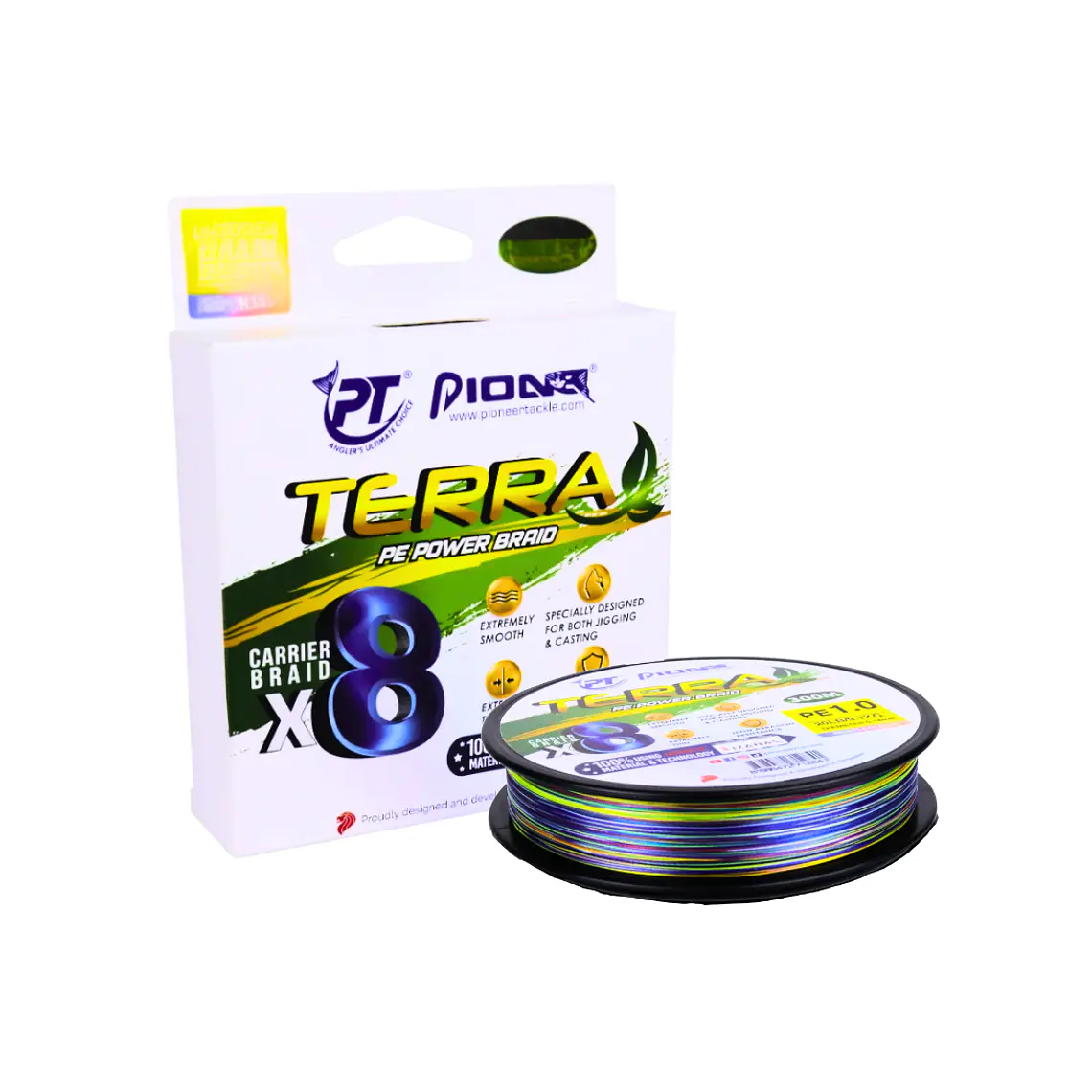 Multifilamento Pioneer Terra 8X Braid 150m Multicolor 1