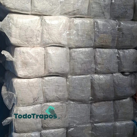 Paños de Algodón Blanco Bolsa de 1 kg.