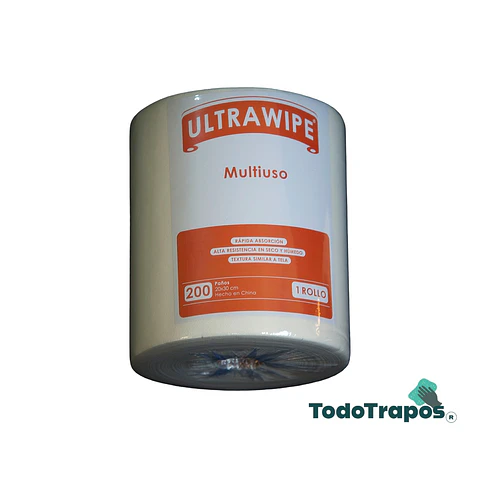 Paños Ultrawipe Rollo Naranja 200 paños de 20x30 cm $ 6.210 mas IVA