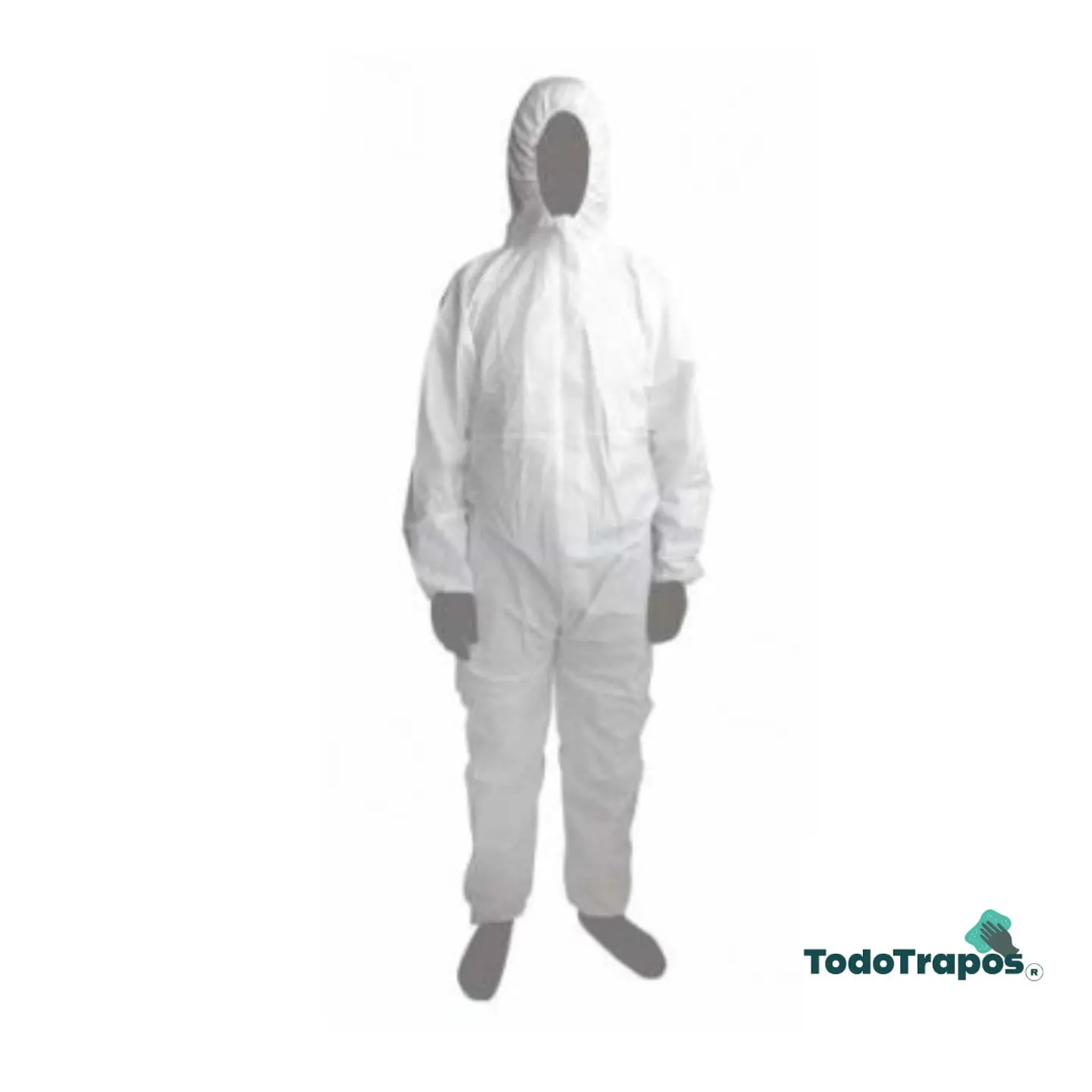 BUZO DESECHABLE BLANCO CON GORRO 1