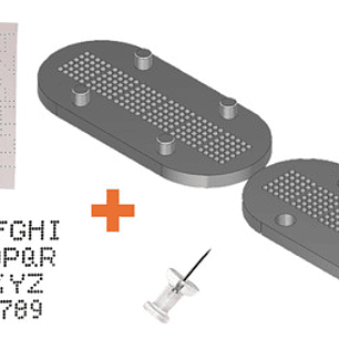Plantilla  Molde Grabado Patente 10mm - 1cm