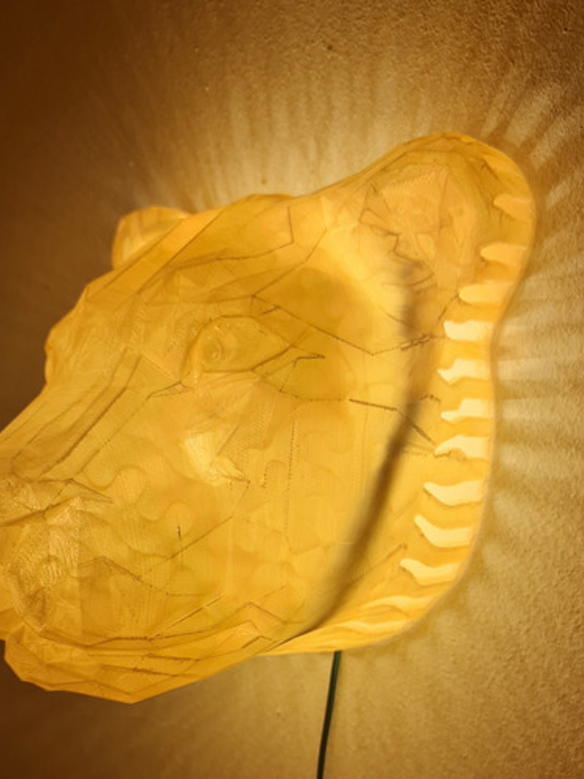 Lámpara De Pared León Con Melena Iluminada 3