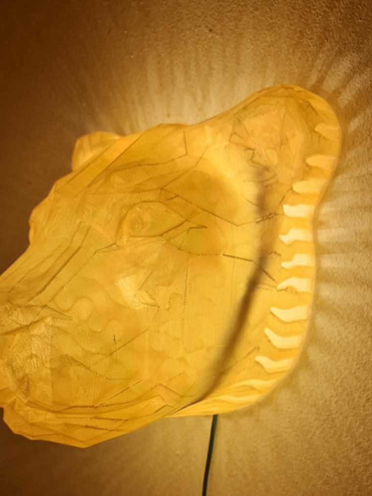 Lámpara De Pared León Con Melena Iluminada 3