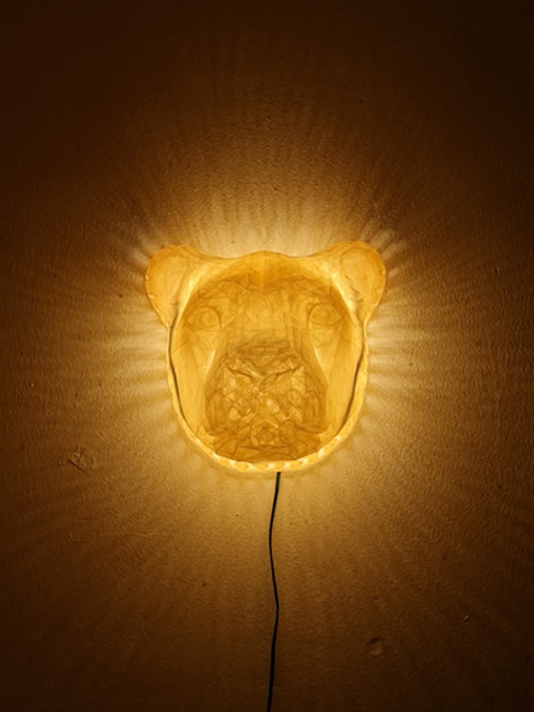 Lámpara De Pared León Con Melena Iluminada 4