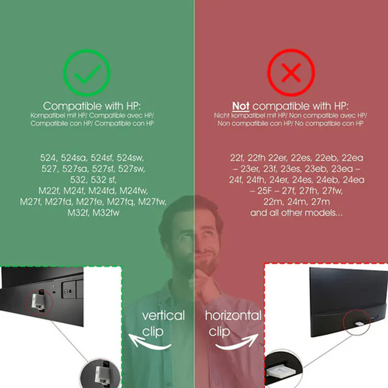Adaptador Vesa Monitor Hp M24f, M27f Y Similares 2