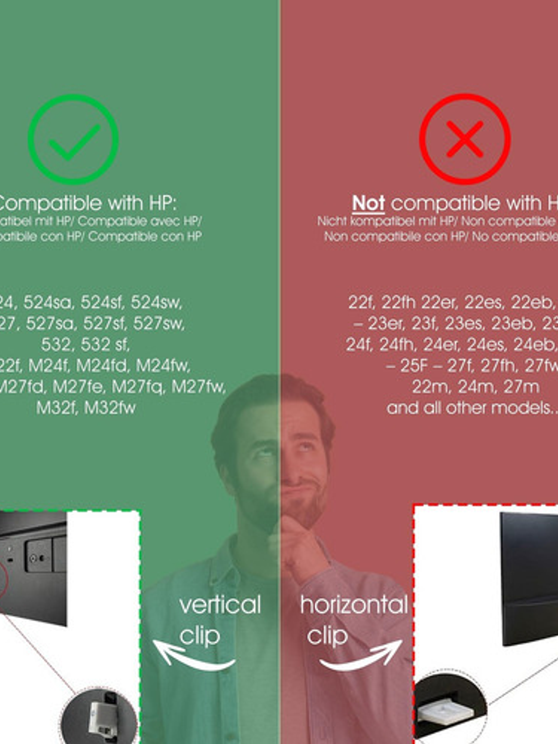 Adaptador Vesa Monitor Hp M24f, M27f Y Similares 2