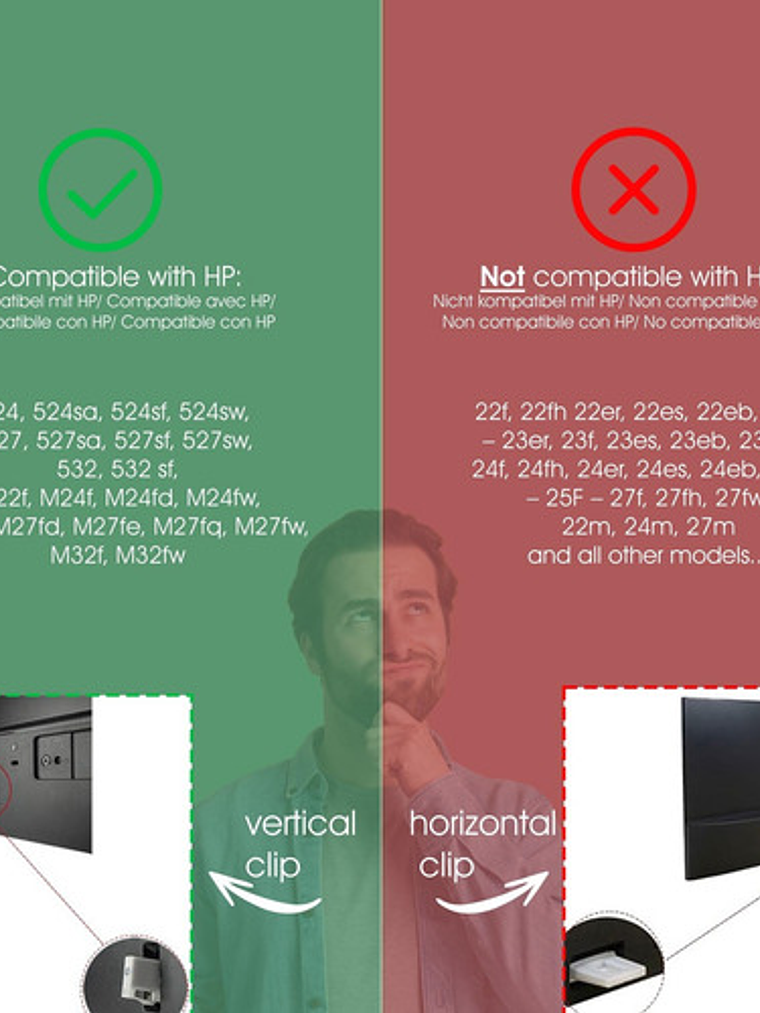 Adaptador Vesa Monitor Hp M22f, M24f, M27f Y Similares 2