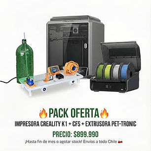 Impresora 3d multicolor Creality K1 + CFS + PET-TRONIC