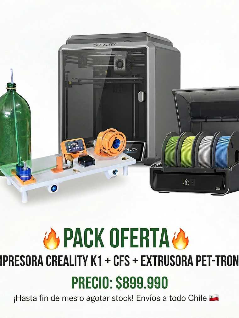 Impresora 3d multicolor Creality K1 + CFS + PET-TRONIC 1
