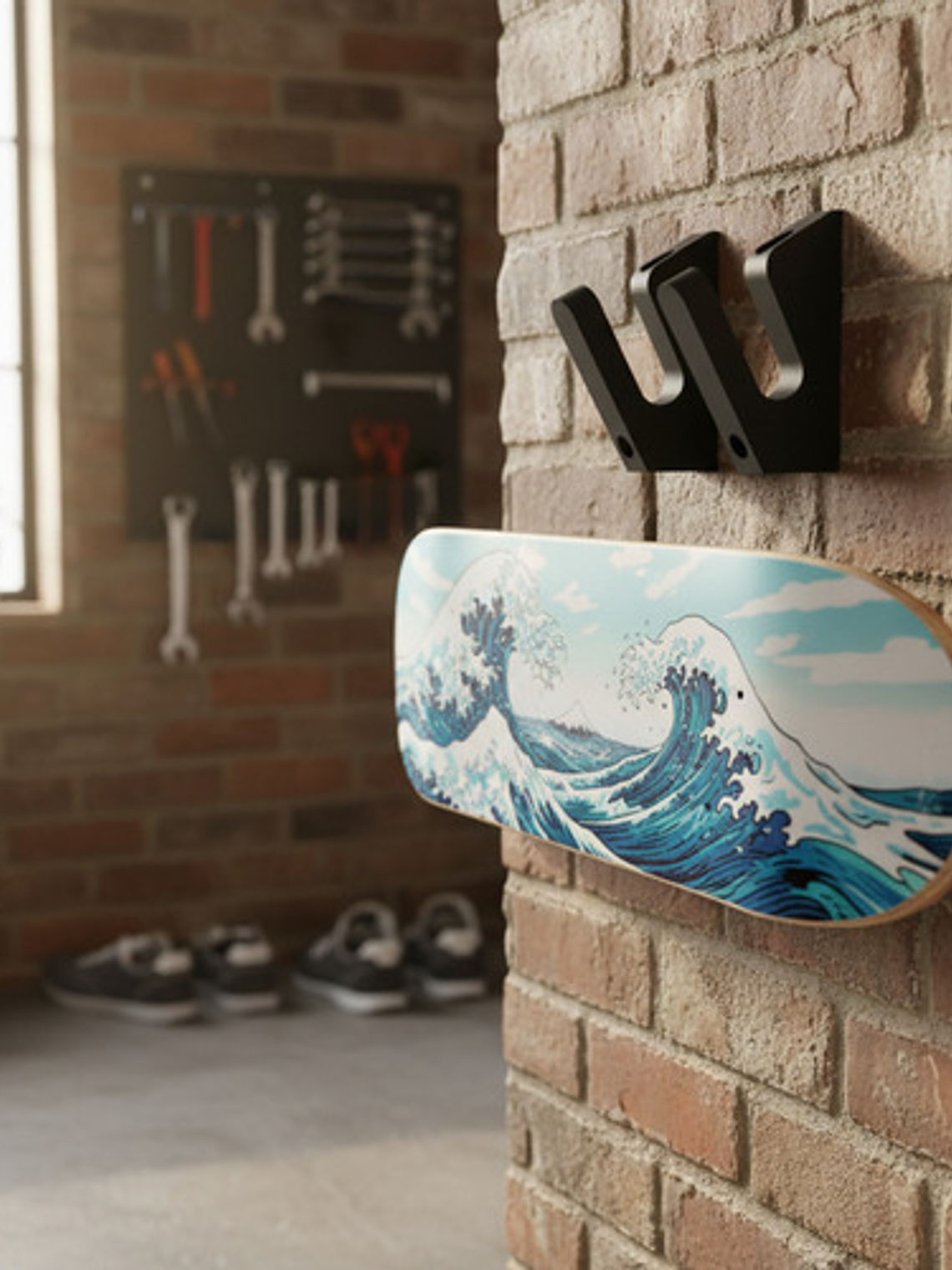 Kit Soporte Muro - Pared Longboard - Skate  - Patineta 3