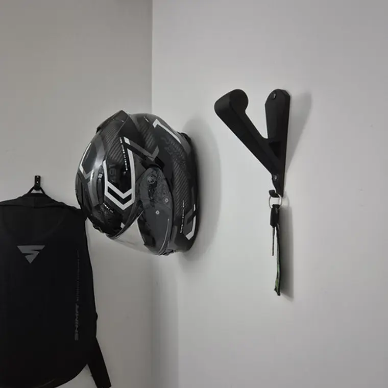Soporte Pared Para Casco De Moto Y Llaves 6