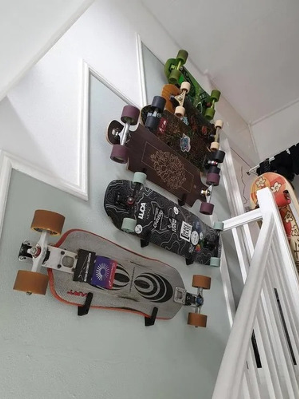 Kit Soporte Muro - Pared Longboard - Skate - Patineta 3