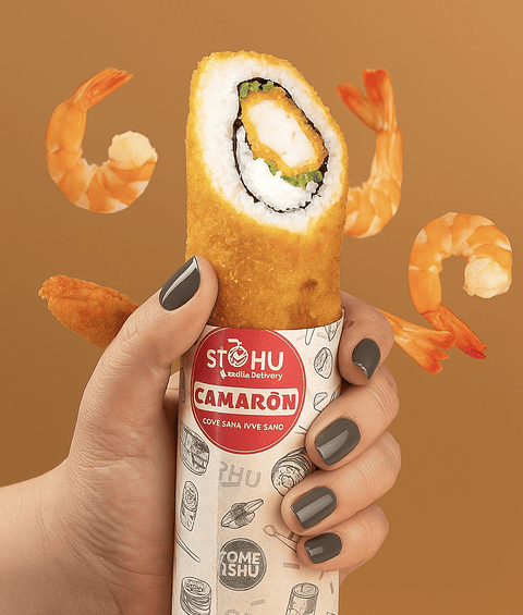 Hand Roll de Camarón Furai  🦐🥢