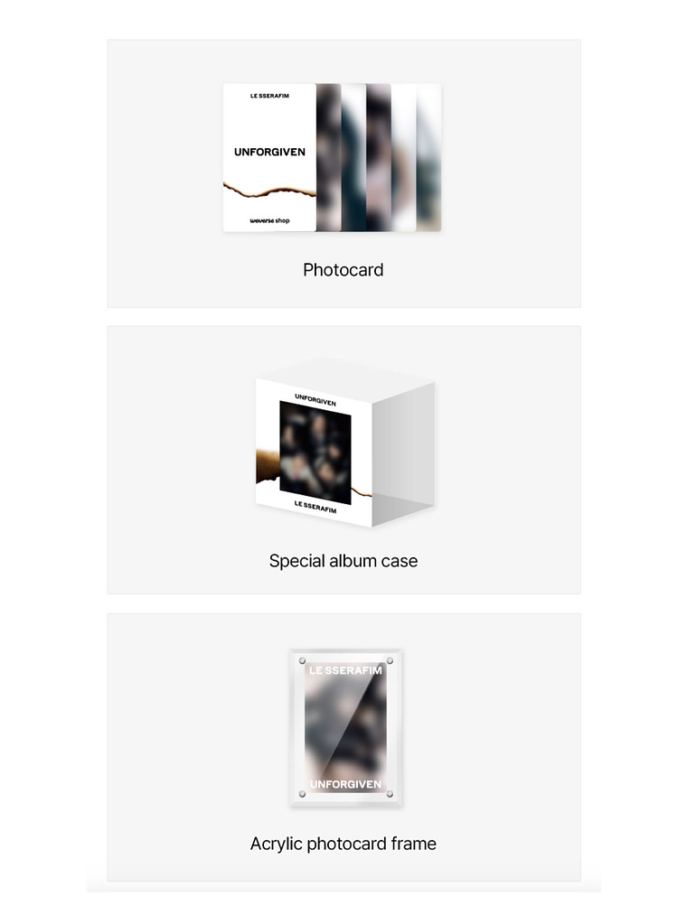 LE SSERAFIM - UNFORGIVEN COMPACT SET (5 ALBUM) 2