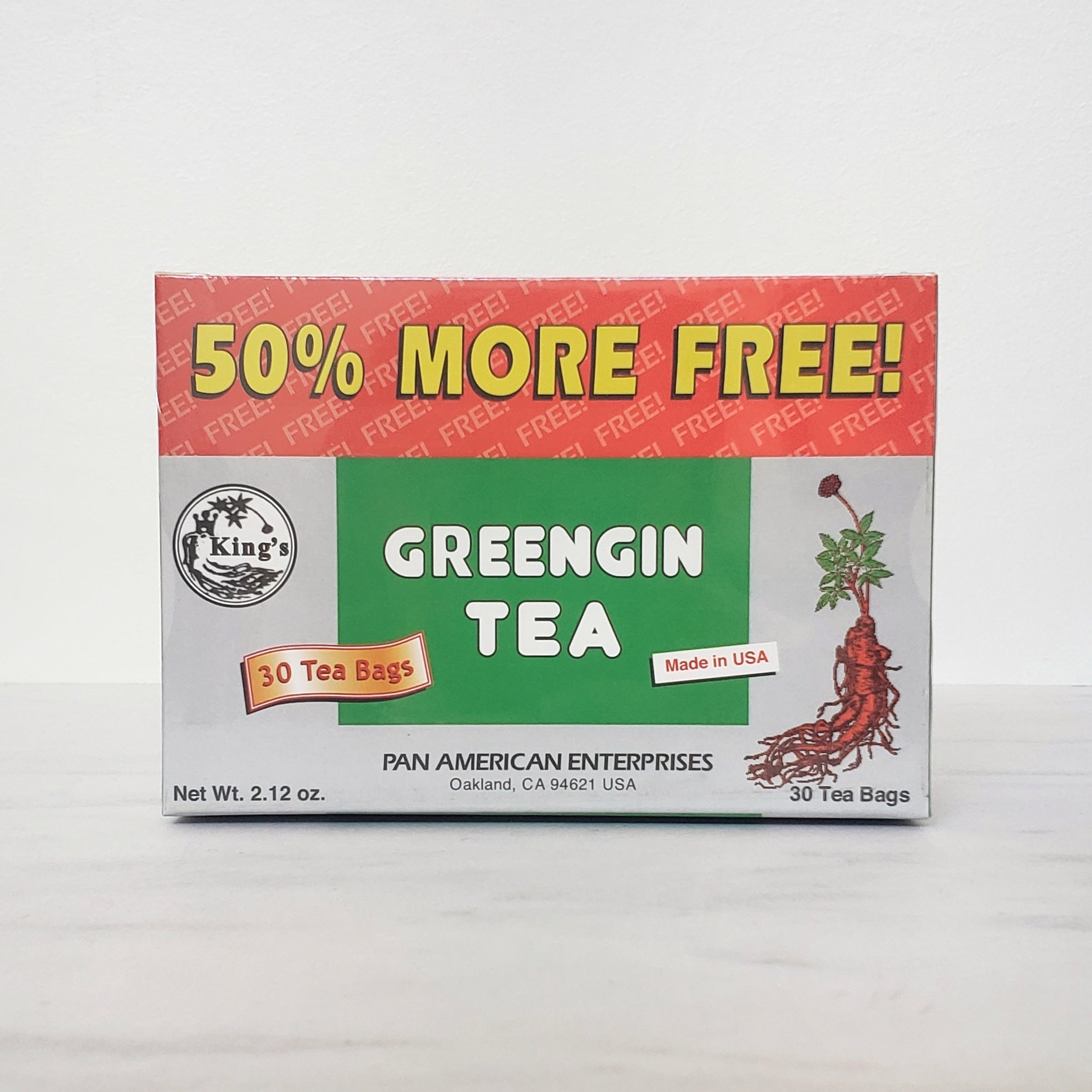 Greengin Tea 30 bolsas – King’s