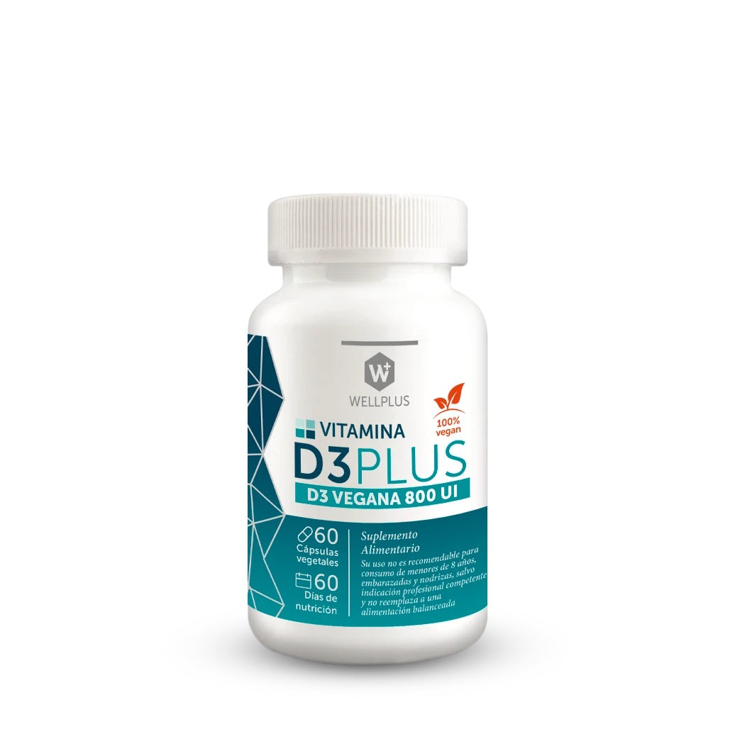 Vitamina D3 Vegana (60Cap) Wellplus