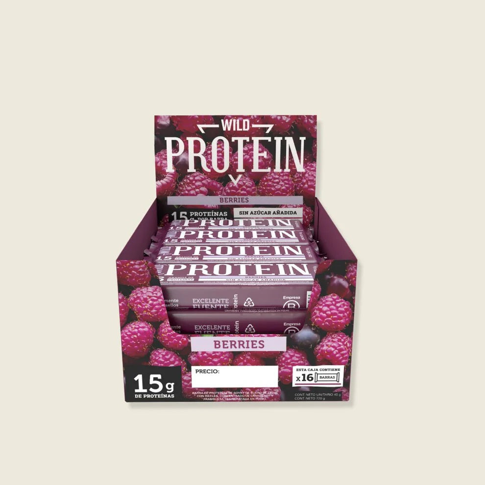 Barritas Protein Wild Foods Berries 16 Unidades
