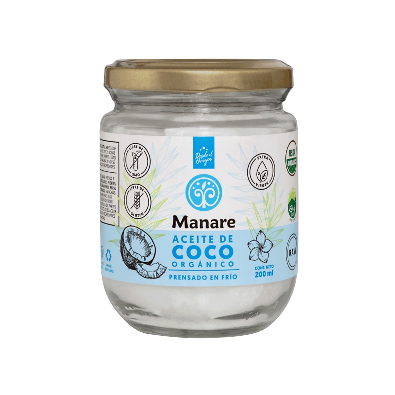 Aceite de Coco Org Manare 200 Ml