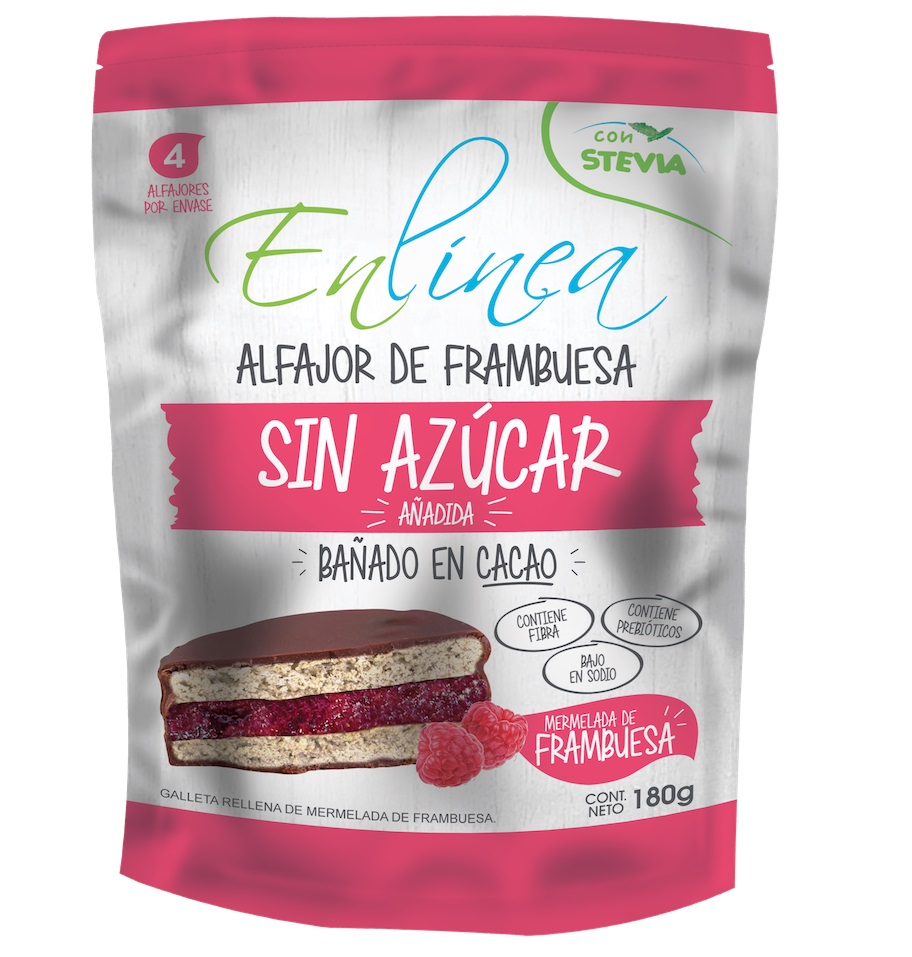 Alfajor de Frambuesa Sin Azúcar | 4 Unidades, 180gr