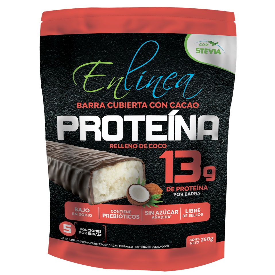 Barras de Proteína con Chocolate Coco Sin Azúcar| Pack de 5