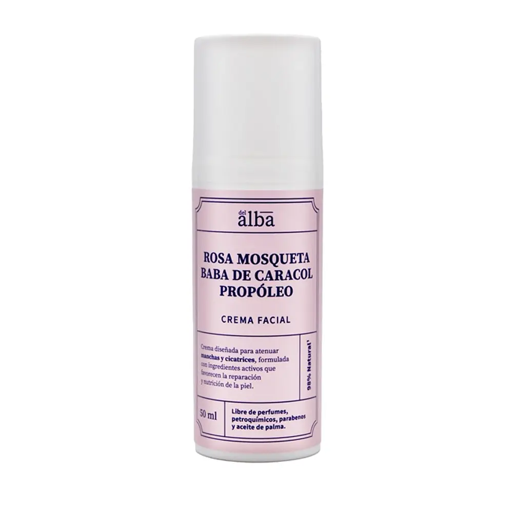 Crema Rosa Mosqueta Caracol Propóleo 50 ml – Del Alba