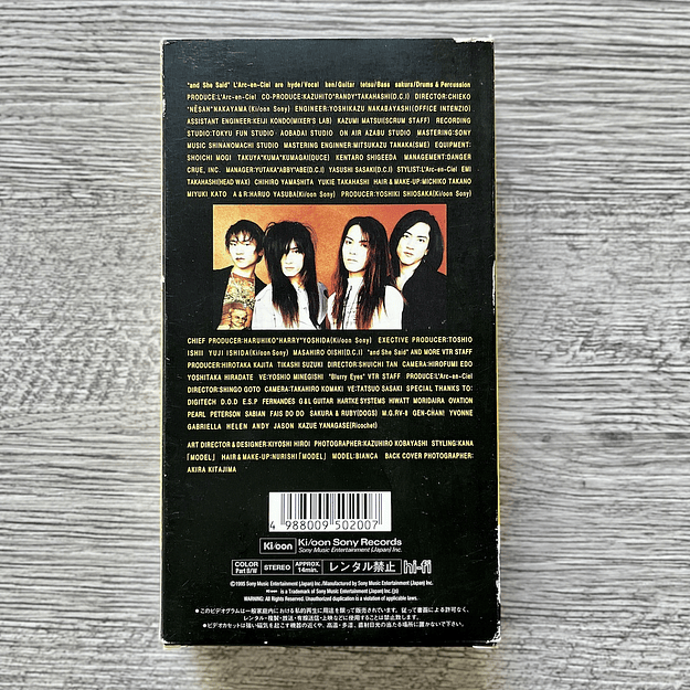L'Arc-en-Ciel and She Said c/w Blurry Eyes VHS 2