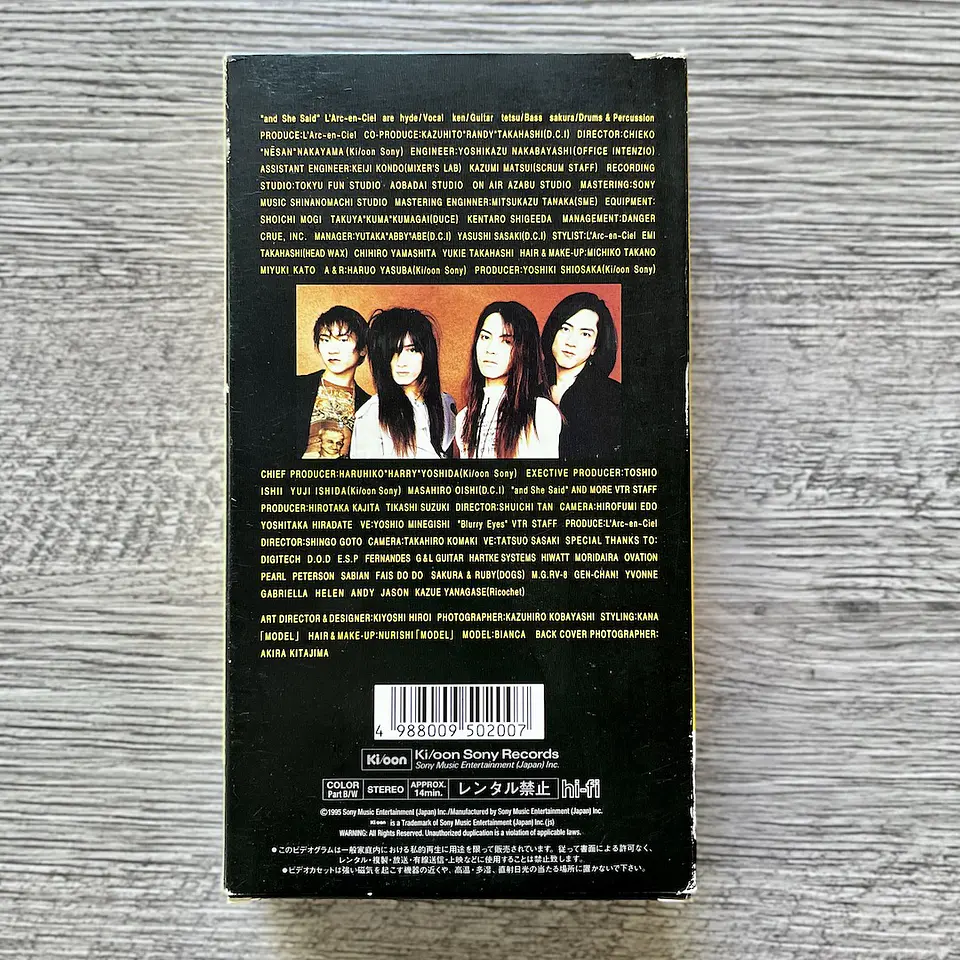 L'Arc-en-Ciel and She Said c/w Blurry Eyes VHS 2