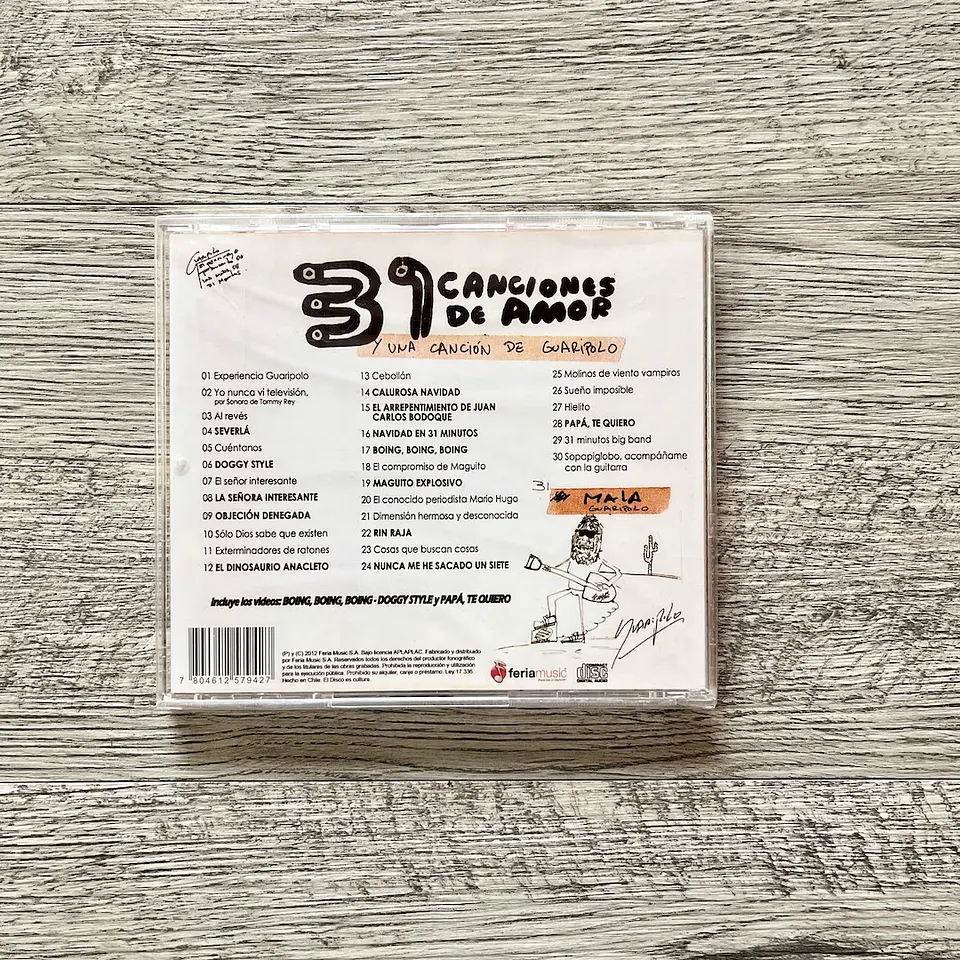 31 Minutos 31 Canciones de Amor y una de Guaripolo CD 2