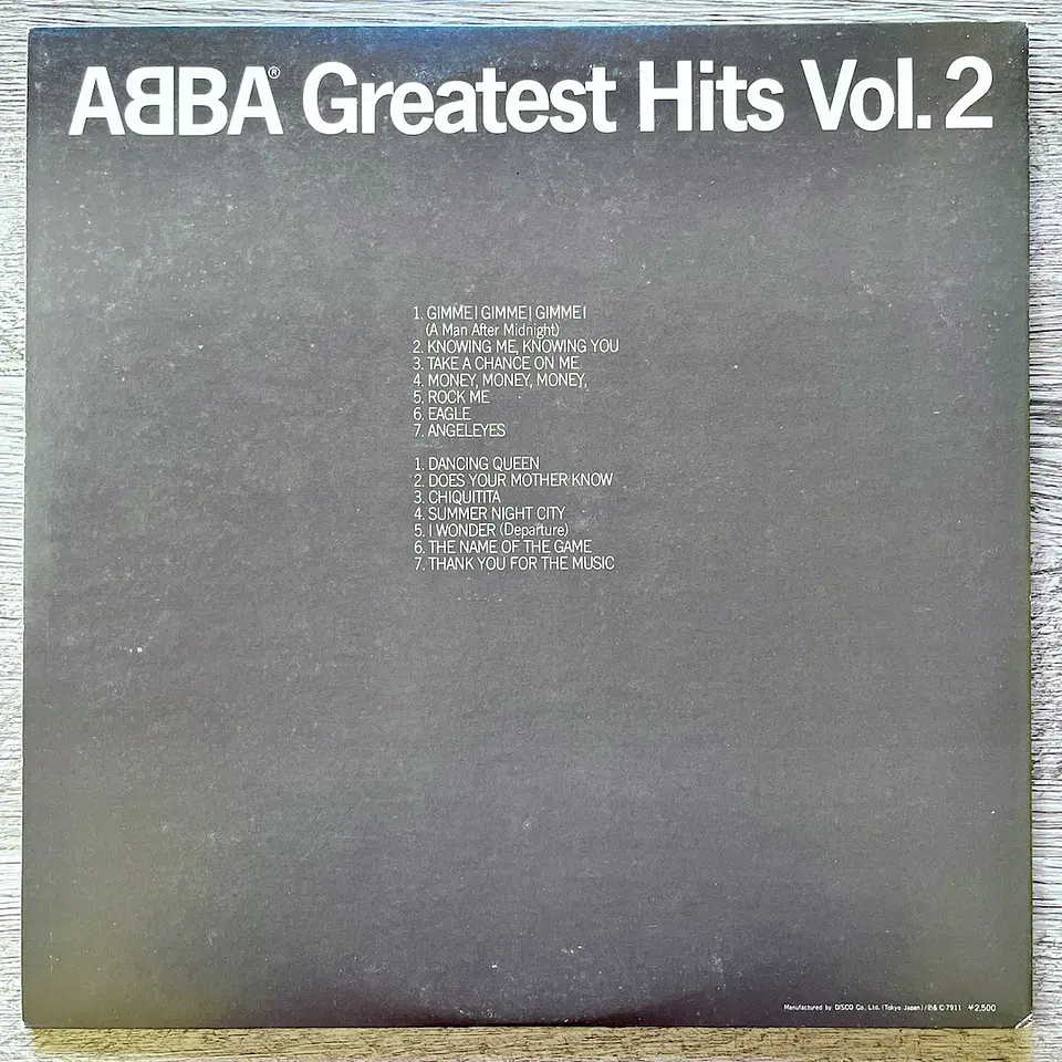 ABBA Greatest Hits VOl.2 Vinilo  2