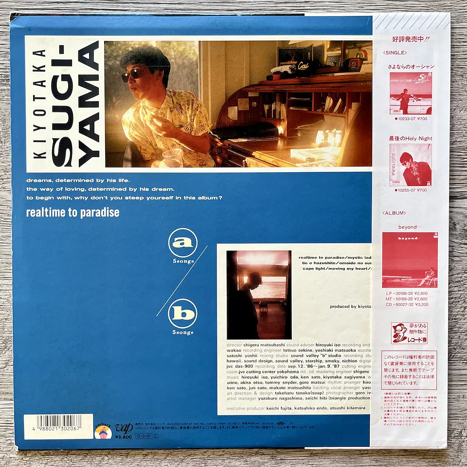 Kiyotaka Sugiyama Realtime to Paradise City pop Vinilo 2