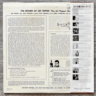 The Art Pepper The Return of Art Pepper Vinilo