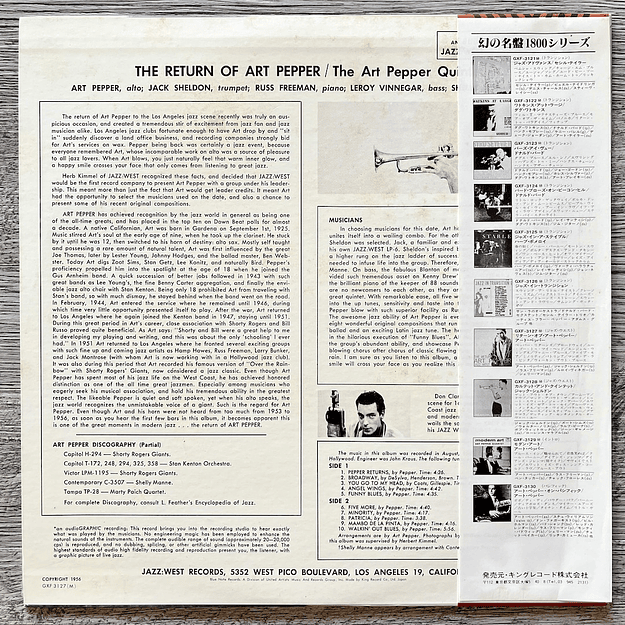 The Art Pepper The Return of Art Pepper Vinilo 2