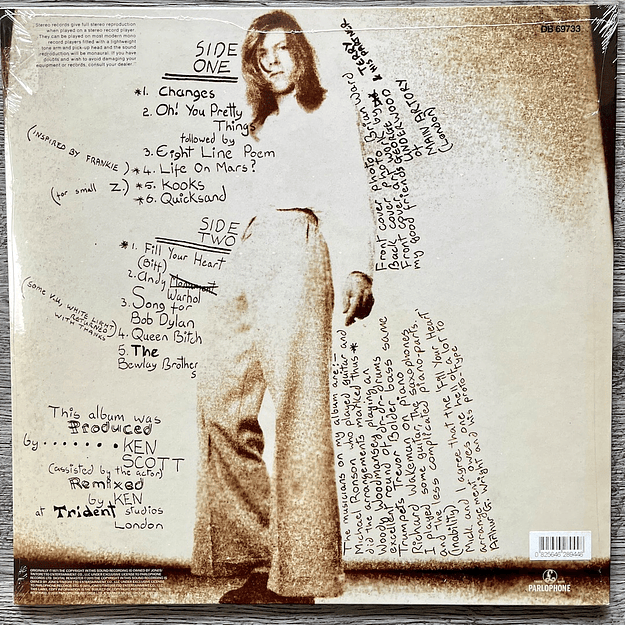 David Bowie Hunky Dory Vinilo 2