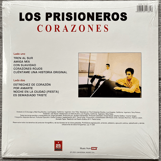 Vinilo Los Prisioneros Corazones LP 2