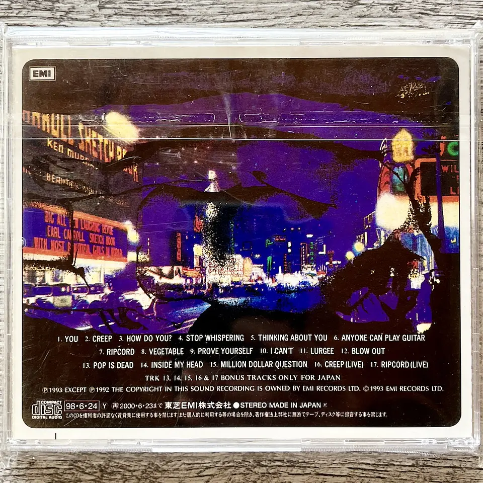Radiohead Pablo Honey Japan EDT CD 2