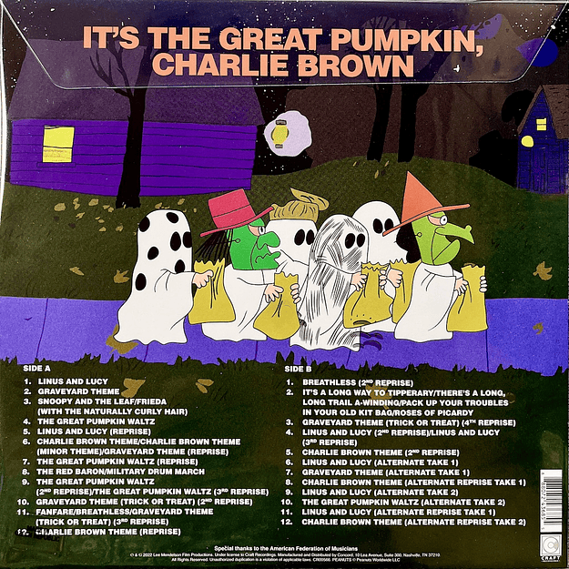 Vince Guaraldi It's The Great Pumpkin, Charlie Brown Vinilo 3