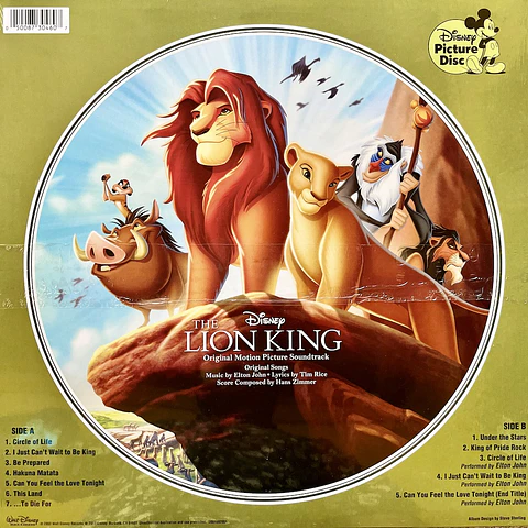 Vinilo Lion King Original Motion Soundtrack Picture Disc LP (PREVENTA)