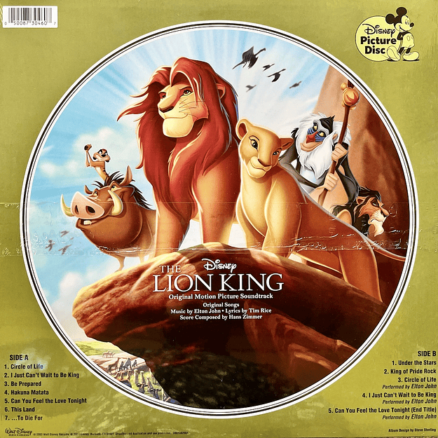 Vinilo Lion King Original Motion Soundtrack Picture Disc LP (PREVENTA) 2
