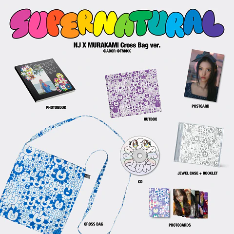 NEWJEANS SUPERNATURAL NJ X MURAKAMI CROSS BAG CD (PREVENTA)