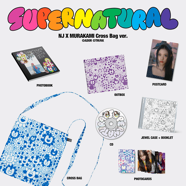 NEWJEANS SUPERNATURAL NJ X MURAKAMI CROSS BAG CD (PREVENTA) 1