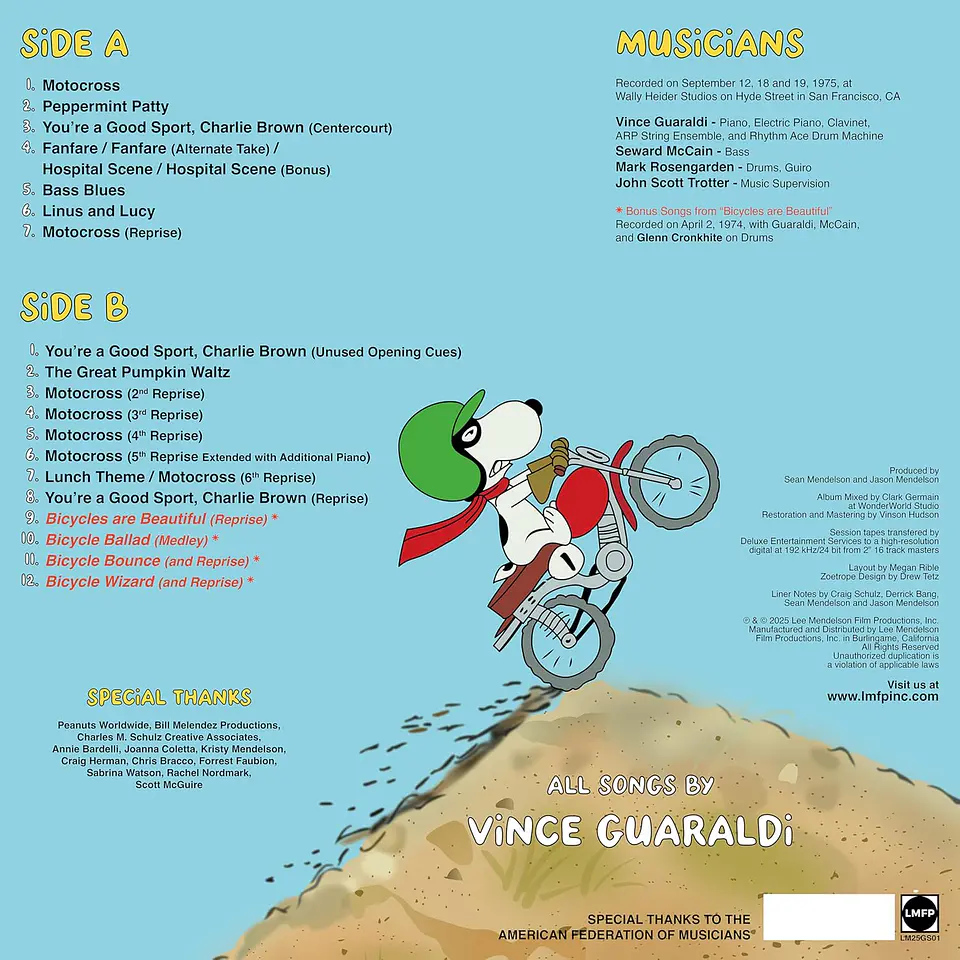 Vince Guaraldi You're A Good Sport, Charlie Brown Zoetrope Vinilo  4