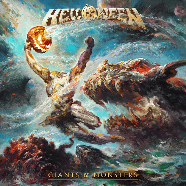 Vinilo Helloween Giants & Monsters Ocean Blue Marbled 2LP  2