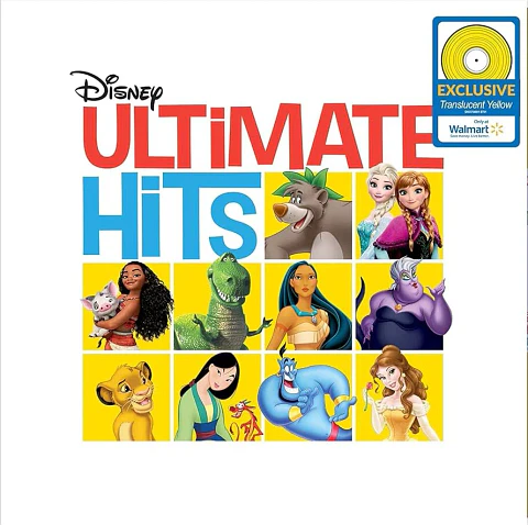 Disney Ultimate Hits Translucent Yellow Colored LP Vinilo 