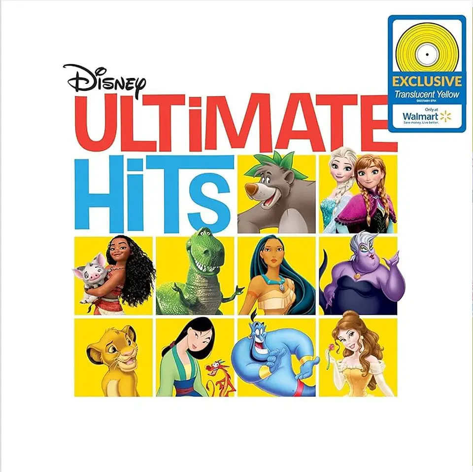 Disney Ultimate Hits Translucent Yellow Colored LP Vinilo  2