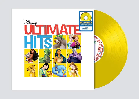 Disney Ultimate Hits Translucent Yellow Colored LP Vinilo 